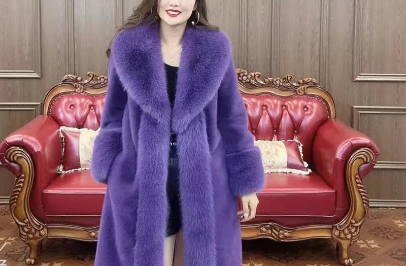 Mink Hair Fur And Leather Overcoat Women