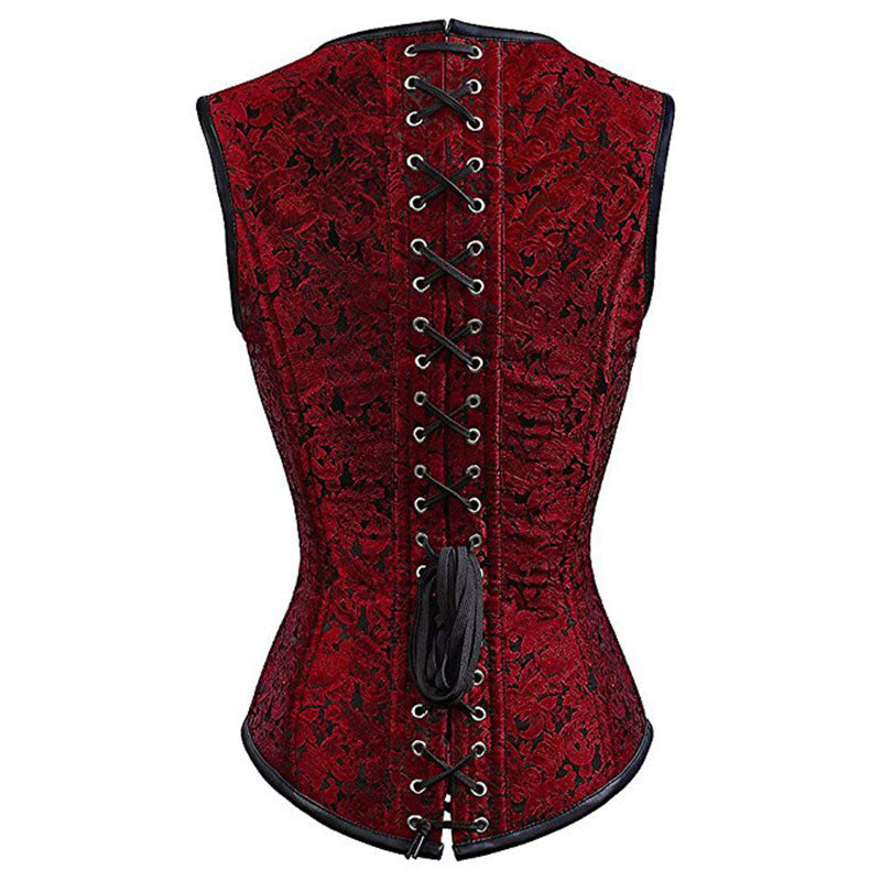 Ladies Gothic Punk Steel Double Button Strap Shaper