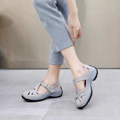 First Layer Cowhide Casual Retro Women's Sandals