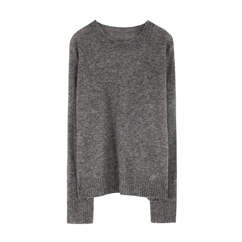 Women's Simple Wool Sweater Loose Knitted Mohair