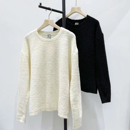 Idle Style Profile Round Neck Sweater Autumn And Winter Women