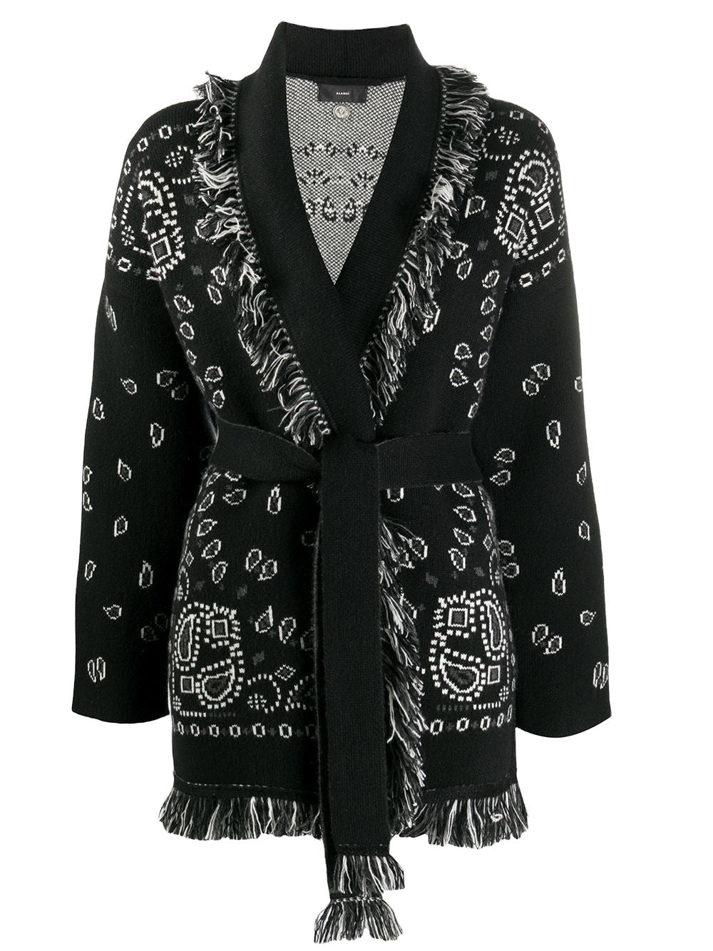 Large Pattern Embroidery Tassel Sweater Coat