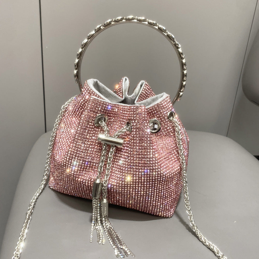 Bolso de mano con brillantes diamantes europeos y americanos para mujer