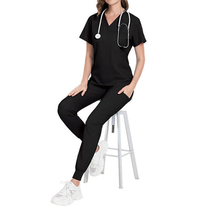 Operating Room Nurses' Uniform Men's And Women's Short Sleeve V-neck Work Uniforms