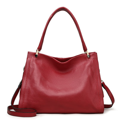 Women's Simple Cowhide Leather Single-shoulder Bag