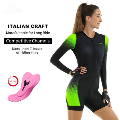 Bicycle Cycling Clothing One-piece Women's Slim Fit