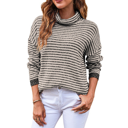 Loose Striped Lazy Sweater Women's European And American