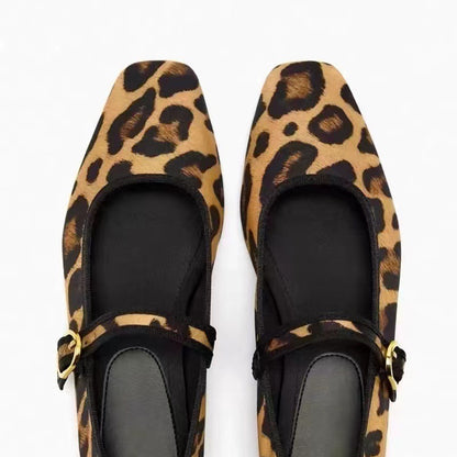 Zapatos de salón para mujer con estampado animal de leopardo