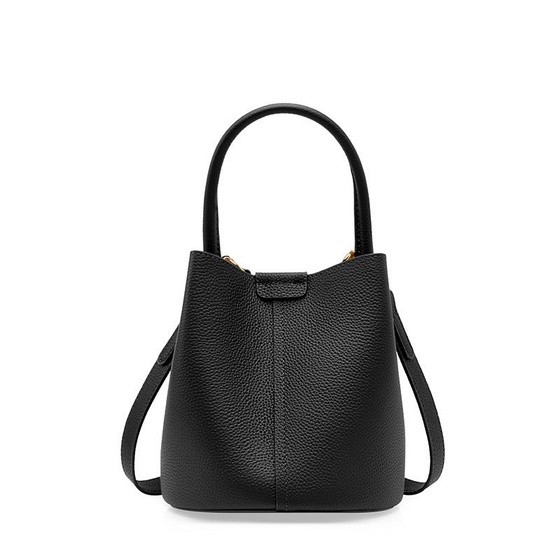 Bolso de mano de piel de vaca de capa superior de moda para mujer