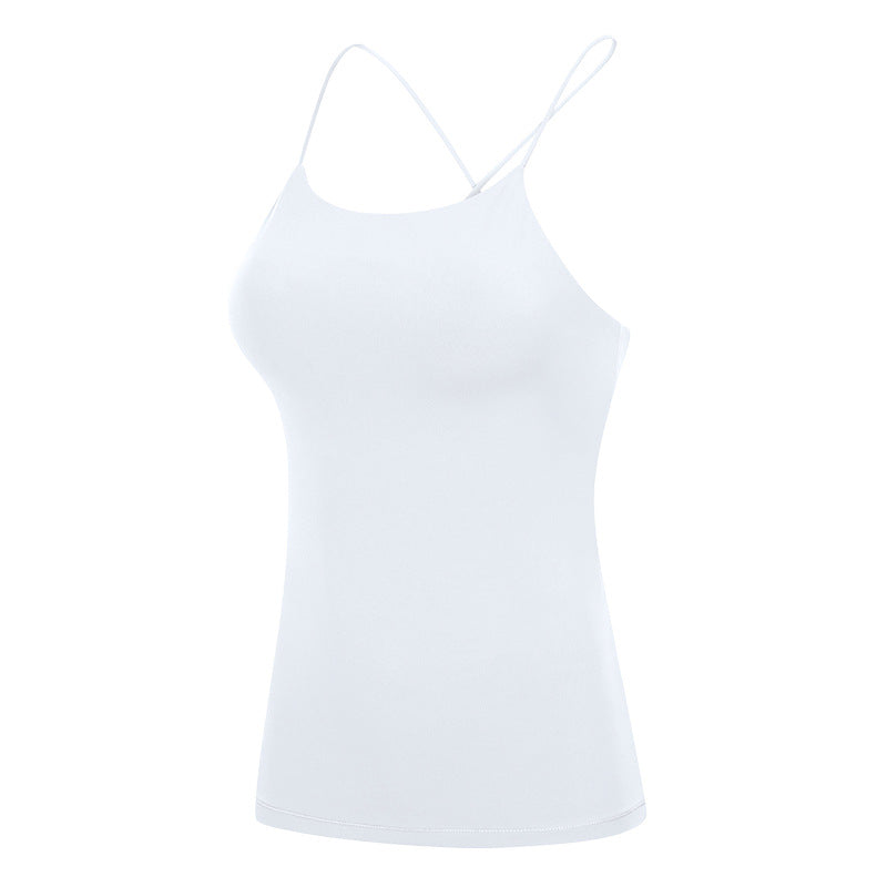 New solid color yoga vest women