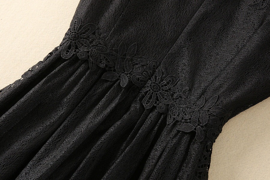 Water Soluble Stitching Lace Sleeveless Dress