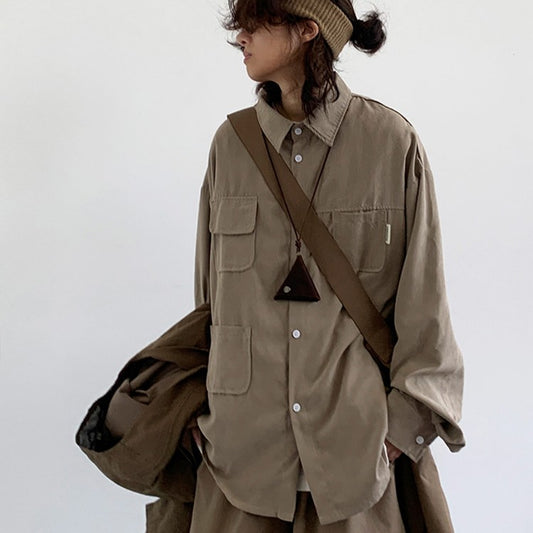 Japanese Vintage Loose Fitting Work Shirt