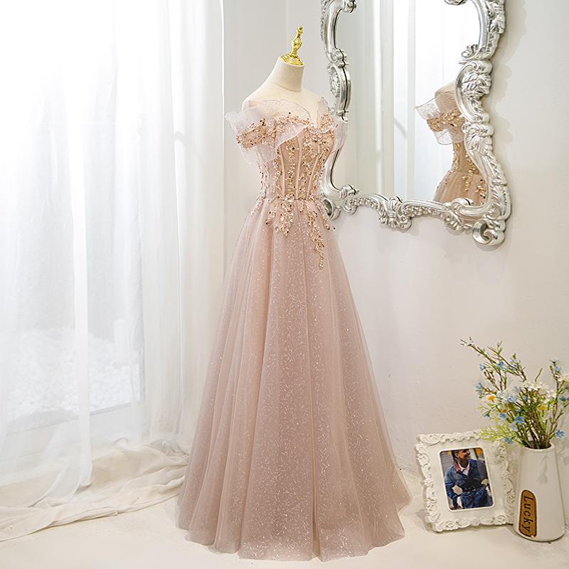 Off-shoulder Host Banquet Evening Dress