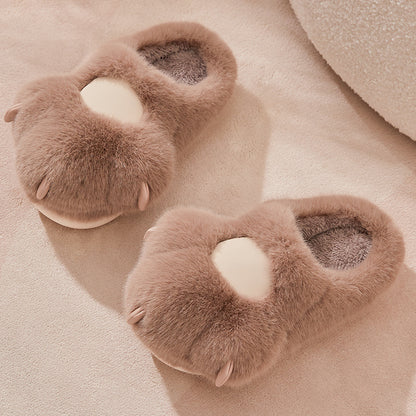 Lindas pantuflas de algodón con garra de gato