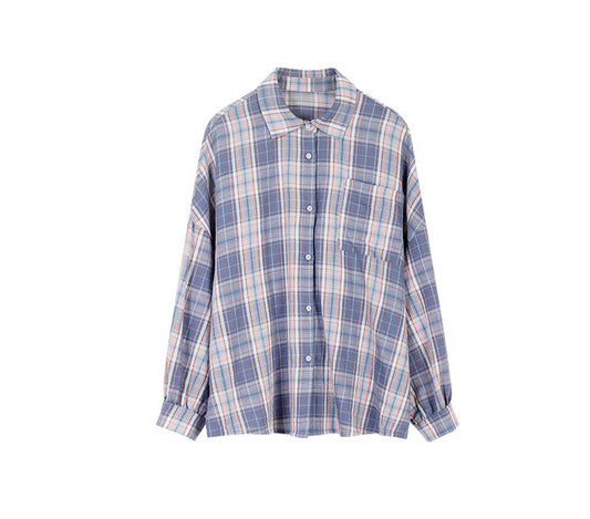 Salt purple plaid shirt