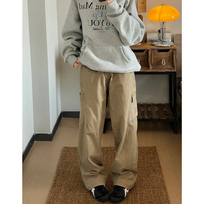 Women's Retro Loose Wide Leg Leisure Mop Pants