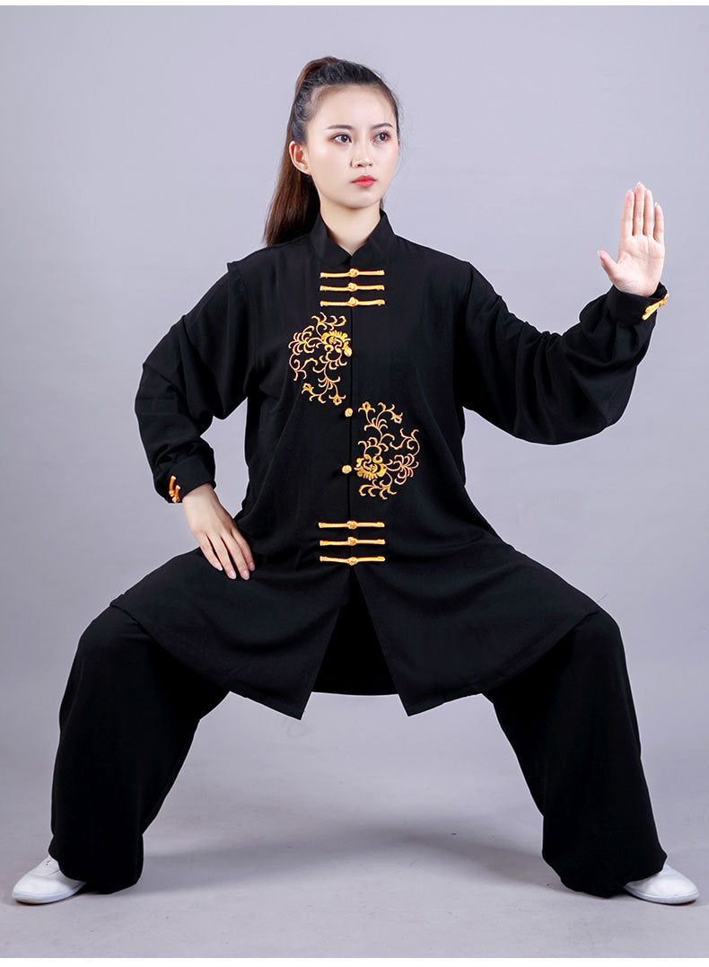 Performance Wear Embroidery Martial Arts Practice Performance Tai Ji Suit