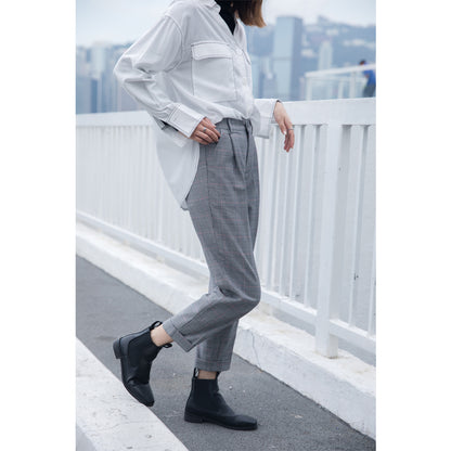 MOMO – vieux pantalon à saveur de port en mousse, nouveau pantalon chic en treillis neuf, pantalon de costume bouclé radis