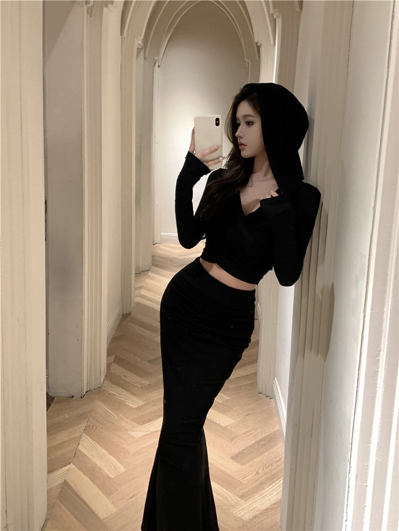 Fishtail Hip Skirt Suit Women