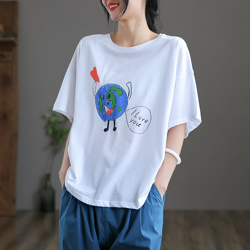 Ladies Summer New Thin Top Casual Compassionate Bottoming T Shirt