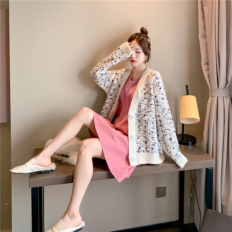 Net red small fragrant wind sweater coat women cardigan