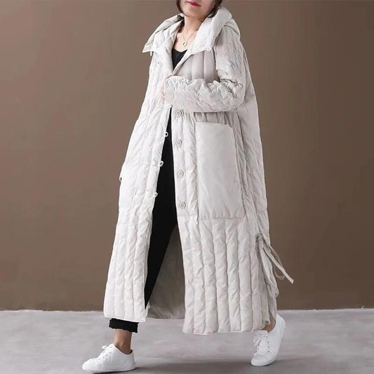 Plus Size Women's Loose Slimming And Warm Down Coat Jacket