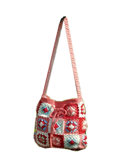 Bolso tejido Bolso de hombro de punto Bolso mensajero de lana