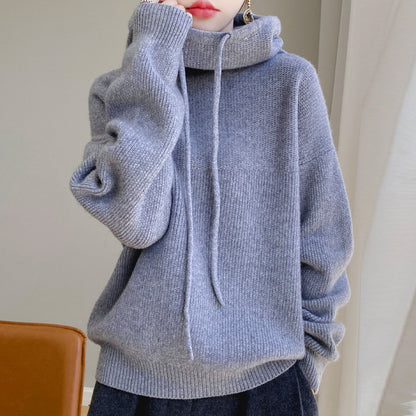 Idle Style Cashmere Knitted Sweater Skin-friendly Thermal Head Cover Top