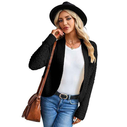 Simple Solid Color Outerwear Knitwear For Women