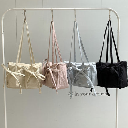 Bolso informal con lazo de gran capacidad para mujer