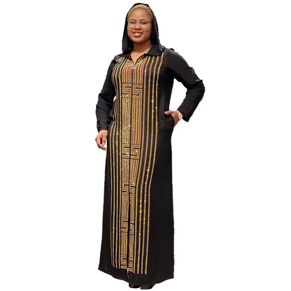 Robe africaine noire pour femmes