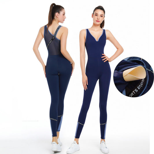 One-piece Fitness Clothes Temperament Slim Dance Sports High-end Suit