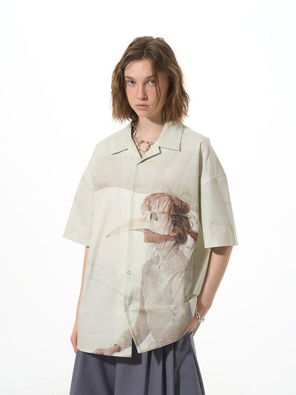 Casual Graphic Print Versatile Short Sleeve Shirt