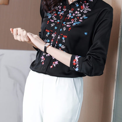 Niche Heavy Industries Embroidered Thin Silk Shirt