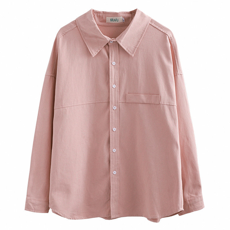 Loose Cotton Inner Top Bottoming Long-sleeved Shirt Sweet