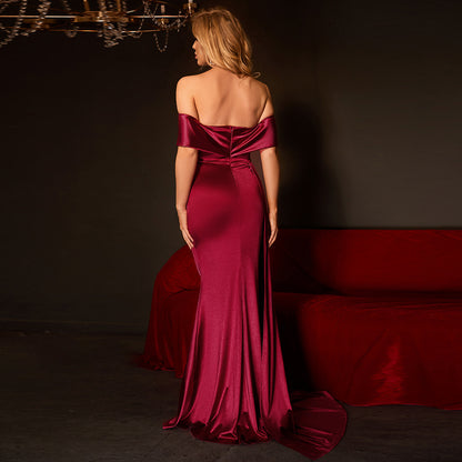 Robe de soirée de bal taille haute pour femmes