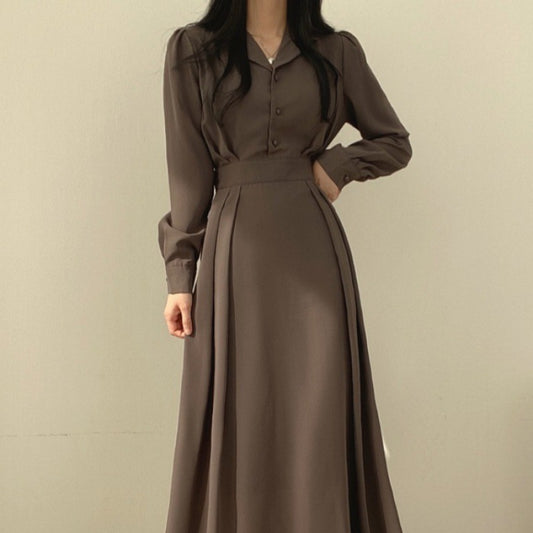 Waist Slimming Mid-length Dress