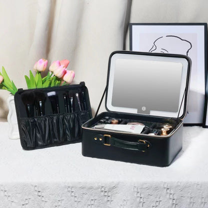 Large Capacity High-end Three Color Illuminated Makeup Box