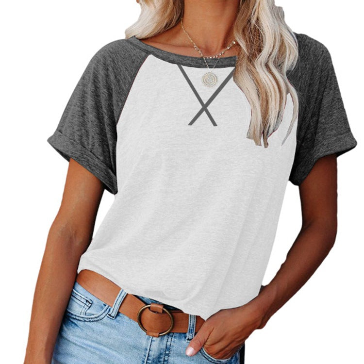 Camisola Top de mujer con cuello en V a rayas y botones sueltos