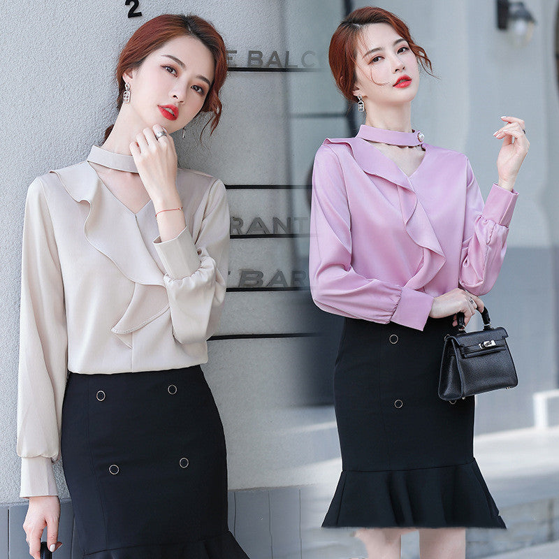 Women's Stand-collar Fashion Pullover Shirt