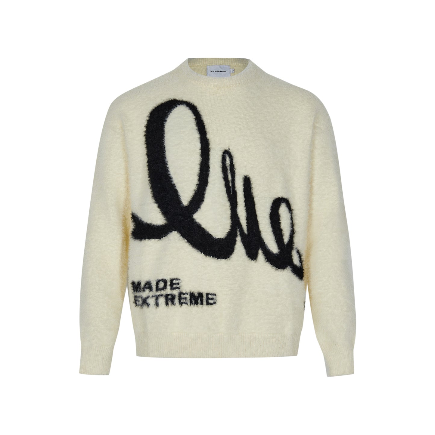 American Retro Alphabet Jacquard Mohair Sweater