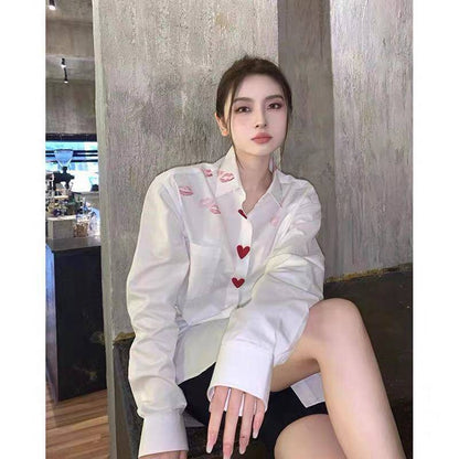 Women's Niche High-end White Shirt Design