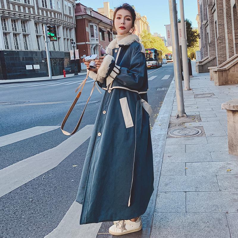 Chaqueta larga de algodón de invierno para mujer