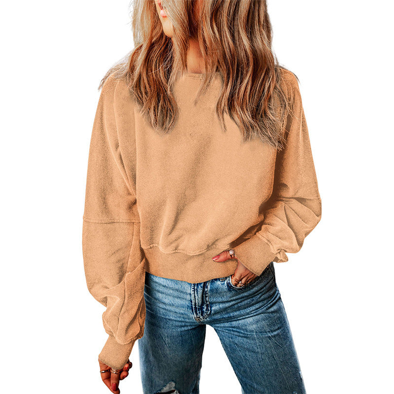 Autumn Backless Round Neck Sweater