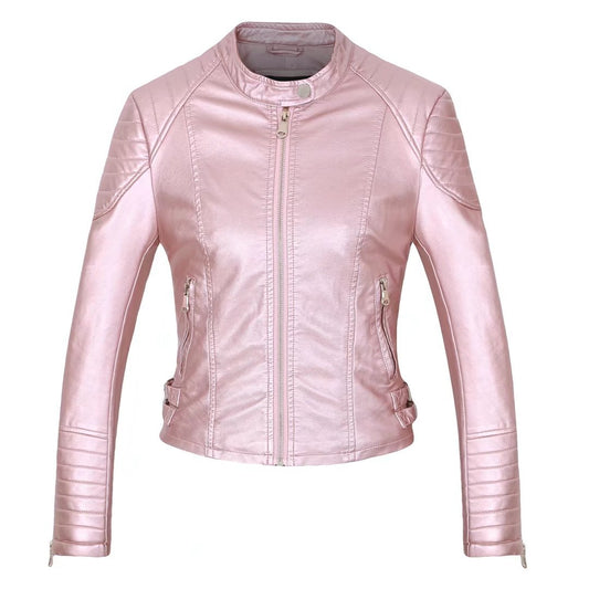 Veste en cuir de moto en cuir PU