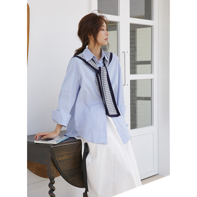 Mid-length long-sleeved shirt