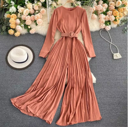 Simple Atmosphere is Thin Temperament One-piece Skirt Pants