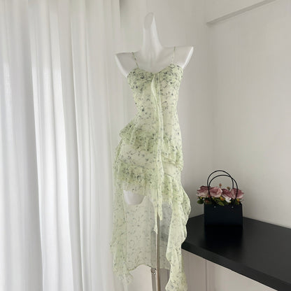 Vestido floral con tirantes de verano para mujer