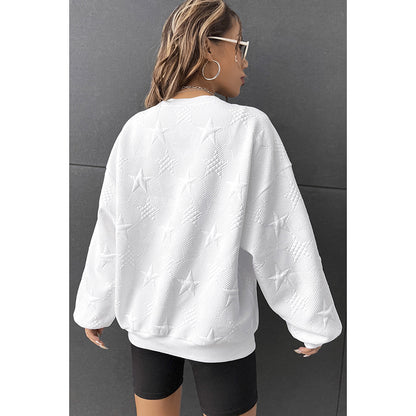 Pull ample décontracté à col rond pour femme