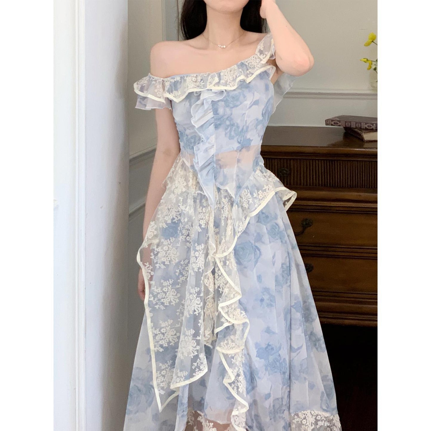 Tea Break Blue Super Fairy Two-piece Dress